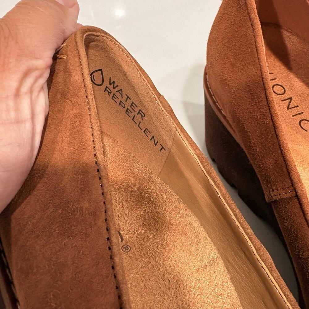 Vionic | Willa Wedge Slip On Shoes Loafer Suede Brown Comfort- Size 8.5 - Picture 6 of 10